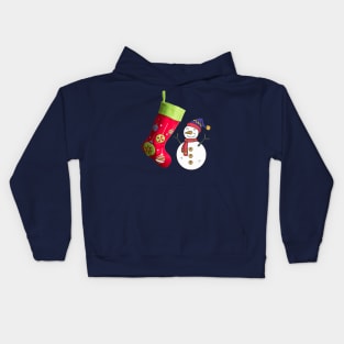 Christmas  Snowmen With Shocks Kids Hoodie